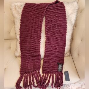 Guess Burgundy Knit Scarf